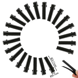 Samucos 50-Piece Set Hair Clips, Clip Bases, Metal Parts, Hairpins, DIY Handmade Hair Accessories, Decoration Materials, Adult, Commercial Use, Craft Supplies (Black approx. 3.11 cm)