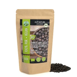 Organic Kampot Black Pepper (100 g), Organic Black Kampot Pepper, Kampot Peppercorns Black from Controlled Organic Cultivation, Laboratory Tested, 100% Pure and Natural
