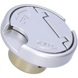Gas Tank Cap Replacement Tank Cap Silver with 2 Keys Universal Motorcycle Gas Tank Lid Fits Giovanni