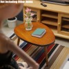 Odoria Dollhouse Coffee Table Miniature: 1/12 Scale Side Table Brown
