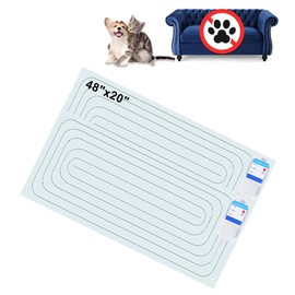 PAPARELA Scat Shock Mat for Dogs and Cats Indoor, Pet Shock Mats for Training Pets, Electric Repellent Mat Keeps Dogs and Cats Off Counter, Couch and Sofa, 3 Training Modes (48"x 20" Two Pieces)