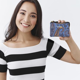 Lois - Women's Leather Purse - Durable Wallet Women's Leather - Purse Women's Leather Purse with Multiple Compartments 206218, blue, Elegant