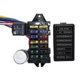A-Team Performance 12 Circuit Universal Wire Harness XL Wires Compatible with Street Rods, Classic Cars, Hot Rods, Car or Truck Project