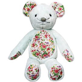 Suki Gifts 14427 Ditsy Floral Marigold Mouse Cuddly Toy, Multi-Colour