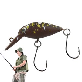 Fishing Crankbaits | Hard Swimbait with Hooks - Artificial Floating Swimbait, Minnow Crankbait for Catfish Crappie Trout Walleye