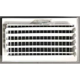 12" x 6" Adjustable Blade Sidewall Ceiling Register Vent Cover Diffuser Heavy Duty Stamped Steel (Listed Size is for Duct Opening or Inside Measurement, Outside Surface 13.8" x 8"))
