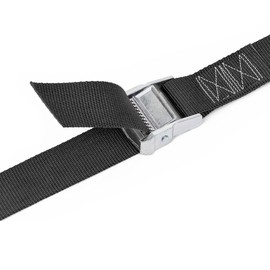 2 Pack of Black 6.5 foot Cam Buckle Lashing Straps Tie Down Straps for Carriers Luggage Cargo
