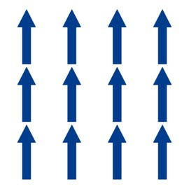 LiteMark 7 Year Indoor/Outdoor Blue Narrow 10 Inch Arrow Decal Vinyl Stickers | Floors, Signs, and Smooth Surfaces | (Pack of 12 Arrows)