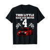 Funny 4th Birthday Gift Boys 4 Years Old Race Car