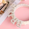 Bride Headband Pearl Veil Decorations White Hairband Accessories for Bachelorette
