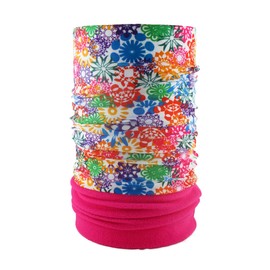 HeadLOOP Polar Extra Long Pink Fleece + Tube Scarf Multifunctional Scarf Head Scarf Microfibre