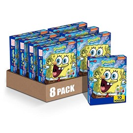Nickelodeon SpongeBob SquarePants Fruit Flavored Snacks, Treat Pouches, Gluten Free Snack, 10 Ct, 8 oz (Pack of 8)