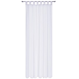 Megachest sheer Voile Tab Top Curtain(Pure White, 56" wideX118 drop(W142cmXH300cm))