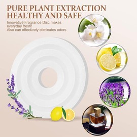 DEUDSORY 24Pcs Replacement Fragrance Disc Towel Warmer Bucket Fragrance Scented Pads with 4 Flavors, 1.7 x 1.7 x 0.2 inches