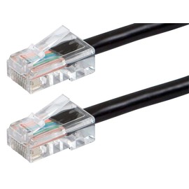 Monoprice Cat5e Ethernet Patch Cable - RJ45, Stranded, 350Mhz, UTP, 24AWG, 10 Feet, Black - Zeroboot Series