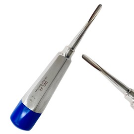 #34 Dental Tooth Elevator with Straight Tip & Colored Handle, Periotome Periosteal Tooth Extraction Dental Elevator Pick - Hollow Handle - German Stainless Steel