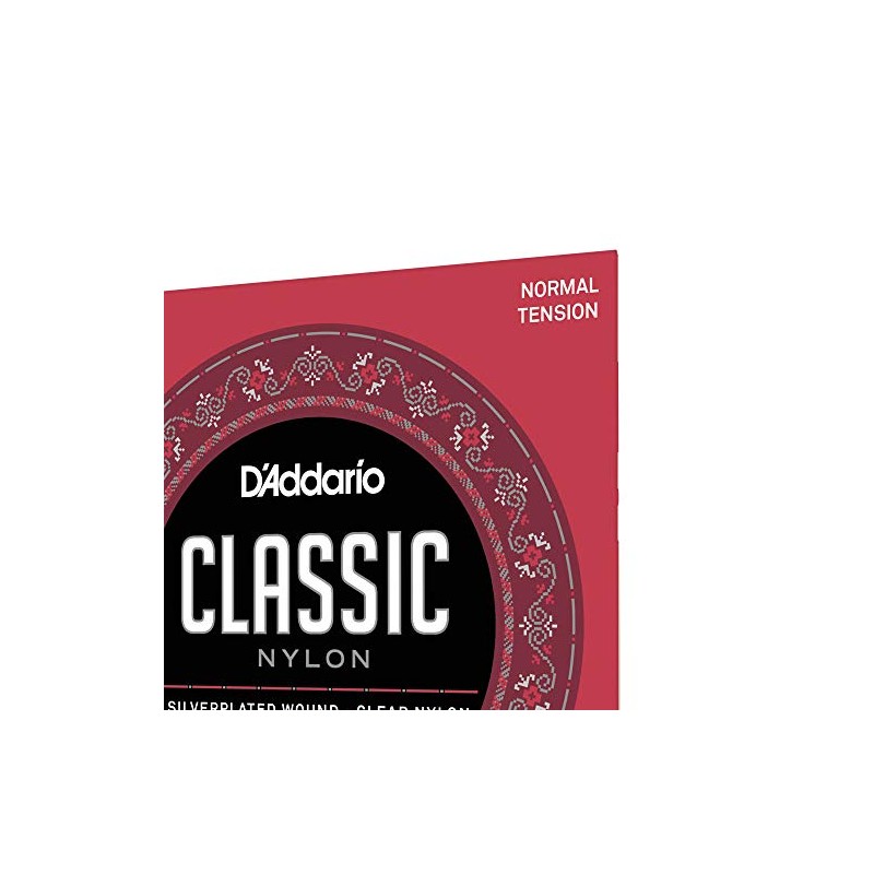 D'Addario Cuerdas de nylon para guitarra clásica Student, EJ27N, tensión