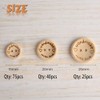 FEPITO Handmade"with Love" Wooden Button for Sewing Craft Decorations 15mm