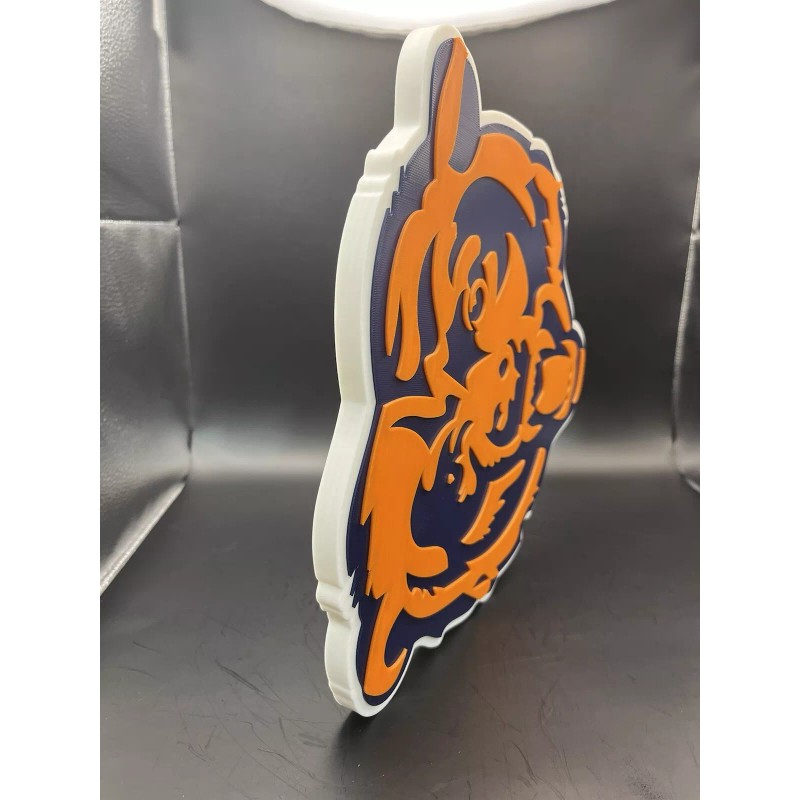 Chicago Bears Logo Sign Display | 3D Wall Desk Shelf
