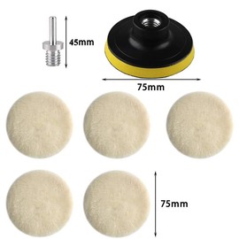 6 Pcs Polishing Pads 3 Inch Soft Wool Buffing Pad Polishing Car Polishers and Buffers Wheel for Car Bonnets Waxing Buffer Discs Wheel Kit for Drill Polishing Pads for Drill Polishing