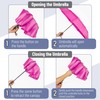 Mr. Pen- Windproof Travel Umbrella, Pink Blossom, Automatic Umbrellas for