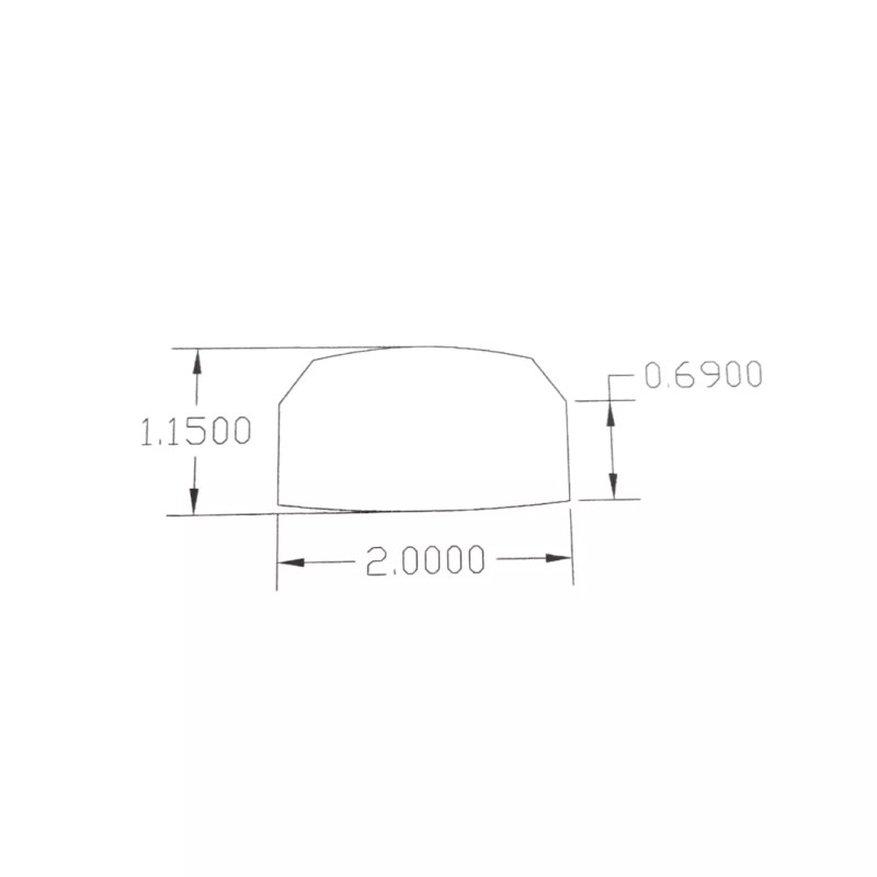 ALL ABOUT RUBBER 1.15" HT X 2" WIDE Marine Hatch