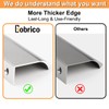 Gobrico 6 Pack Satin Nickel Edge Finger Pulls, 5"(128mm) Center