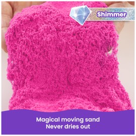Kinetic Sand, 2lbs Crystal Pink Shimmering Play Sand (Packaging May Vary), Moldable Sensory Toys for Kids Ages 3 and up