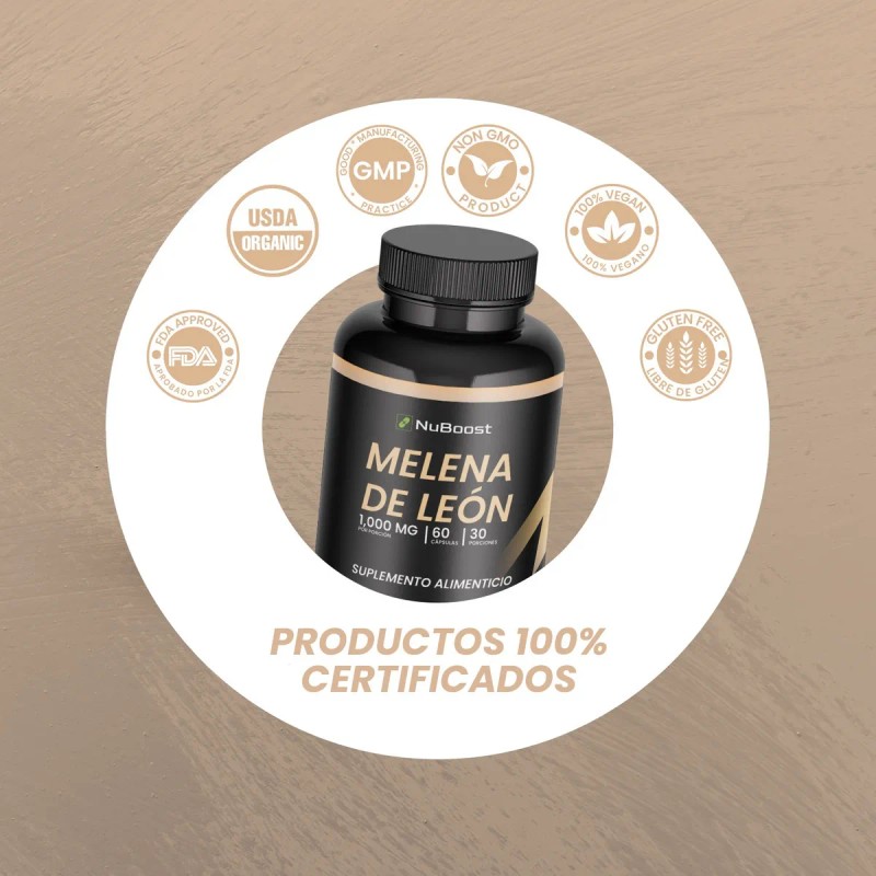 Melena De Len Puro Nuboost 60 Cpsulas Sin Sabor
