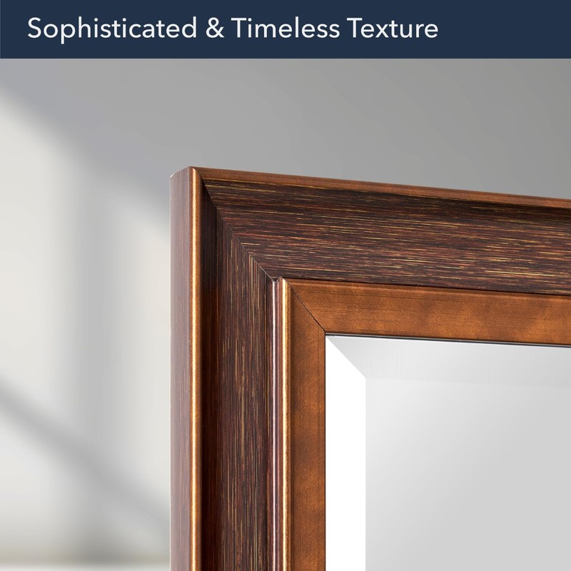 Head West Bronze Copper Oil Rubbed Framed Rectangle Mirror, Wall