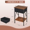 VECELO Nightstand Set of 2, X-Design End Side Table with