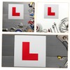 CAXUSD 6pcs Magnetic Learner Driver Sign Stickers Reflective Plates for