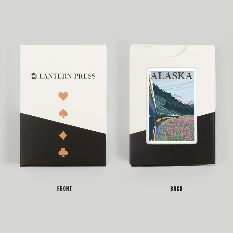 Lantern Press Alaska, Alaska Railroad (52 Playing Cards, Poker Size