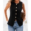 BTFBM Summer Sleeveless Blazer Vest For Women Dressy Button Down