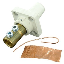 Leviton Female Panel Receptacle, 16-Series Taper Nose, 90°, Cam-Type Connector, 16R22-UW, White