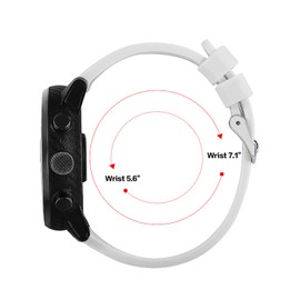 18mm 20mm 22mm Width Silicone Quick Release Wristband Replacement Sports Straps Bracelet Watch Band Women Men Strap with Quick Release Pins for Smartwatch (Width:22mm, White)