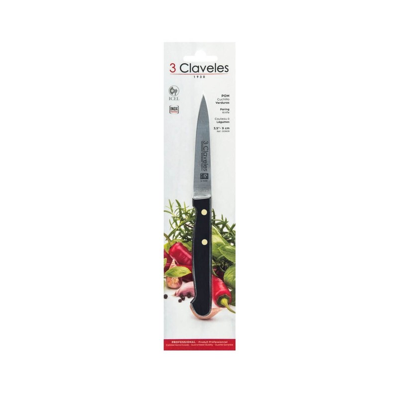 3 Claveles Cuchillo verduras Pom 9 cm 3.5 pulgadas