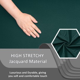 ULTICOR Reclining Love Seat with Middle Console Slipcover, 8-Piece Yarn Dyed Loveseat Reclining Sofa Covers, 2 seat Loveseat Recliner Cover, Thick, Soft, Washable (Deep Teal)