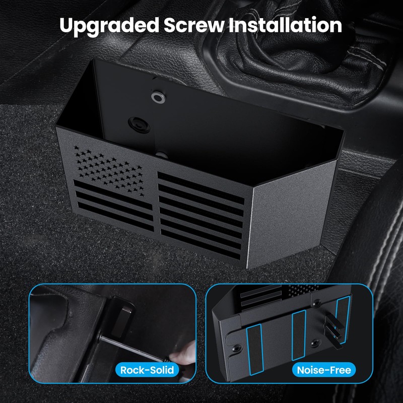 DIAMOOKY Upgraded Metal Magnetic Center Console Organizer for Jeep Wrangler