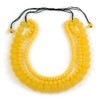 Avalaya Chunky 3 Strand Layered Resin Bead Cord Necklace In
