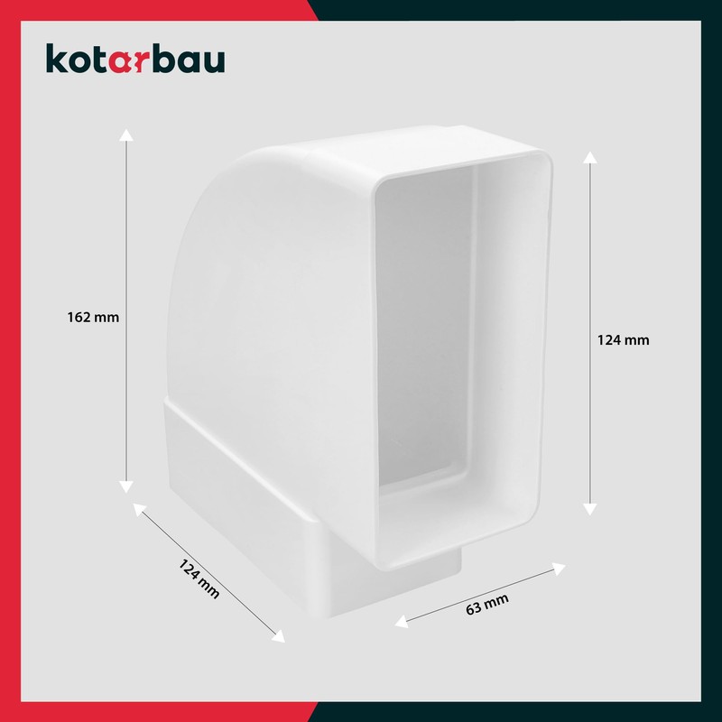 KOTARBAU® Deflector 120 mm x 60 mm Horizontal 90° Duct