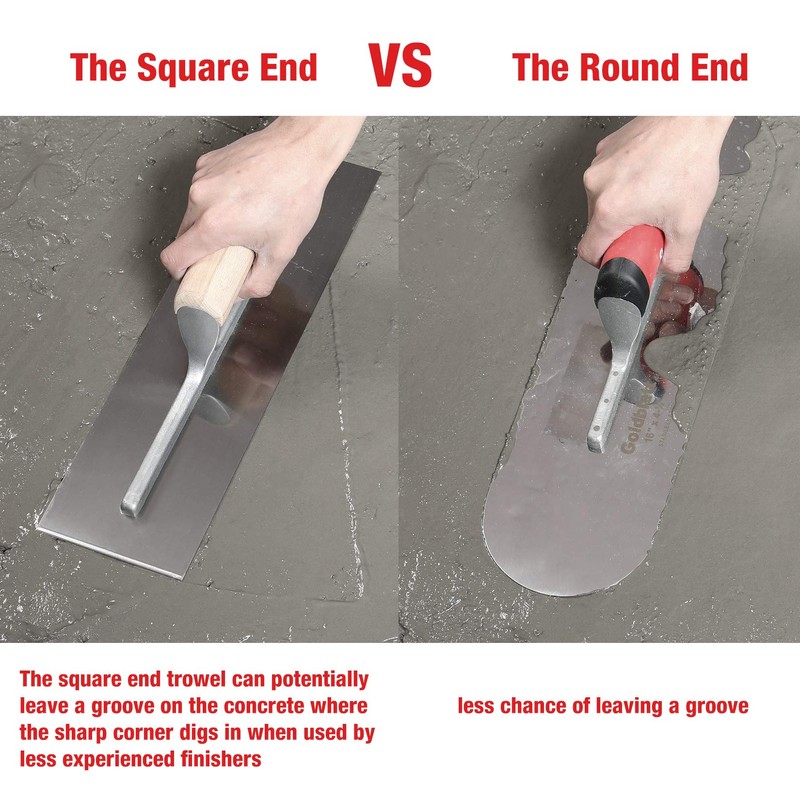 Goldblatt 2 Pieces Pool Trowel Stainless Steel with Soft Grip