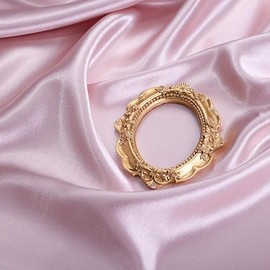 Yiemoge Satin Photography Background Silk, Glossy Fabric Cloth Backdrops for Goods, Crafts, Jewelry, Cosmetics, Food Photoshoot and Flat Lay (Pink, 4.9×3.3ft/150×100cm)