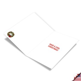 NobleWorks Funny Christmas Greeting Card with 5 x 7 Inch Envelope (1 Card) Merry Christmas Holiday Live In The South C10732XSG