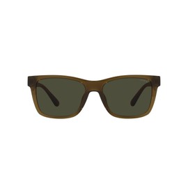 Coach HC8359U Universal Fit Sunglasses, Military Green/Dark Green Solid, 56 mm