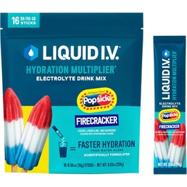 Liquid I.V.® Hydration Multiplier - Popsicle Firecracker | Electrolyte Powder Drink Mix | 1 Pack (16 Servings)