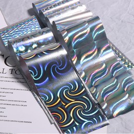 MOLILON Laser Nail Foil Holographic Nail Foils Transfer Foil for Nails Starry Sky Star Nail Wraps Nail Design Stickers Decals for Nail Art DIY Decoration - 10 Sheets