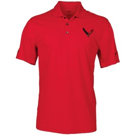 C8 Z06 Polo Shirt w/Embroidered Logo for Corvette (Red, X-Large)