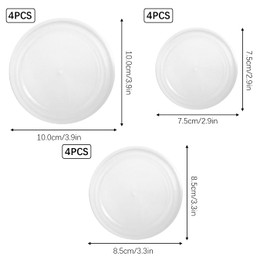 SSKHE Pack of 12 can lids, canning lids, lids in 3 different sizes, universal lid made of transparent plastic, robust lids, food-safe can lids