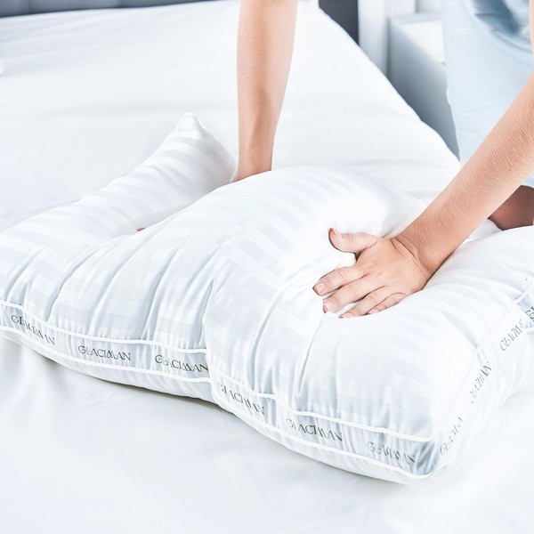 Glaciman Gusseted Bed Pillows King Size Set of 2, Hotel